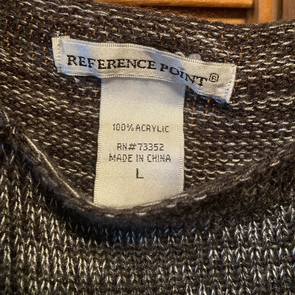 Reference Point Oversized Grey & White Marbled Kn… - image 5